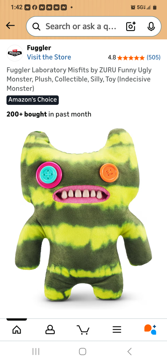 New Fugglers Funny Ugly Monster Laboratory Misfits Plush