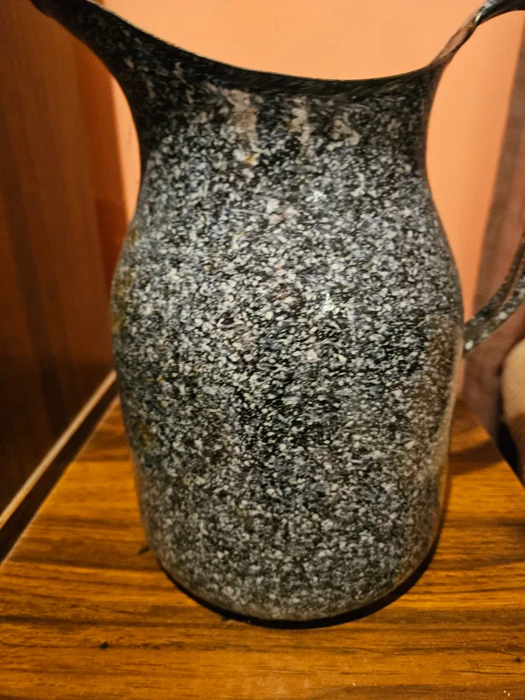 Vintage Speckled Enamelware Pitcher