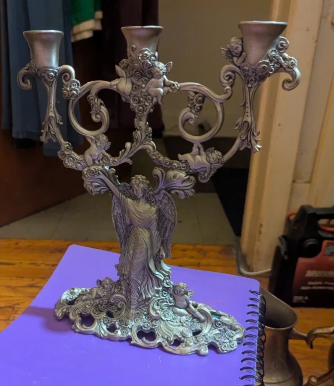 Vintage Seagull Canada Pewter Candelabra