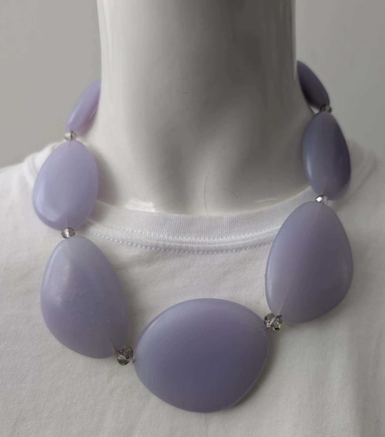 Mauve Resin Necklace
