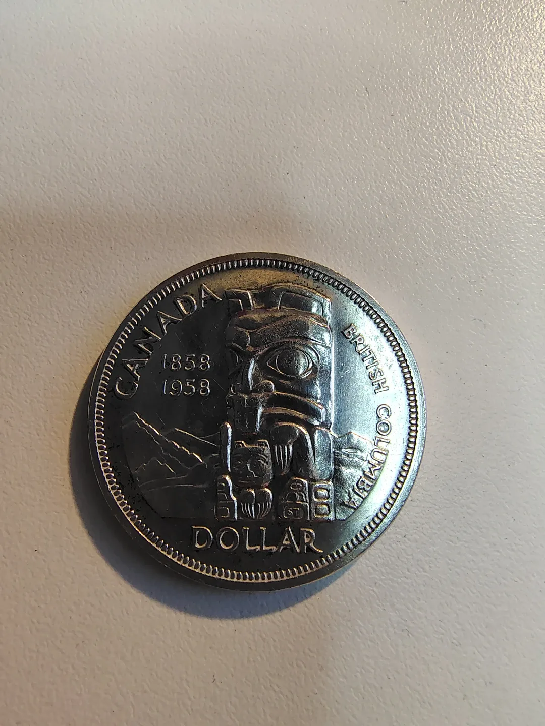1958 Canada British Columbia Centennial Silver Dollar image indicator(5)