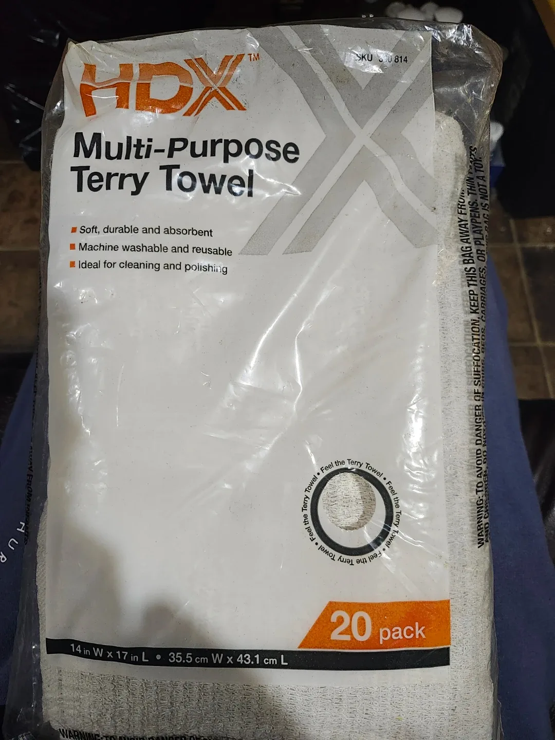 HDX Multi-Purpose Terry Towel - 20 Pack thumbnail