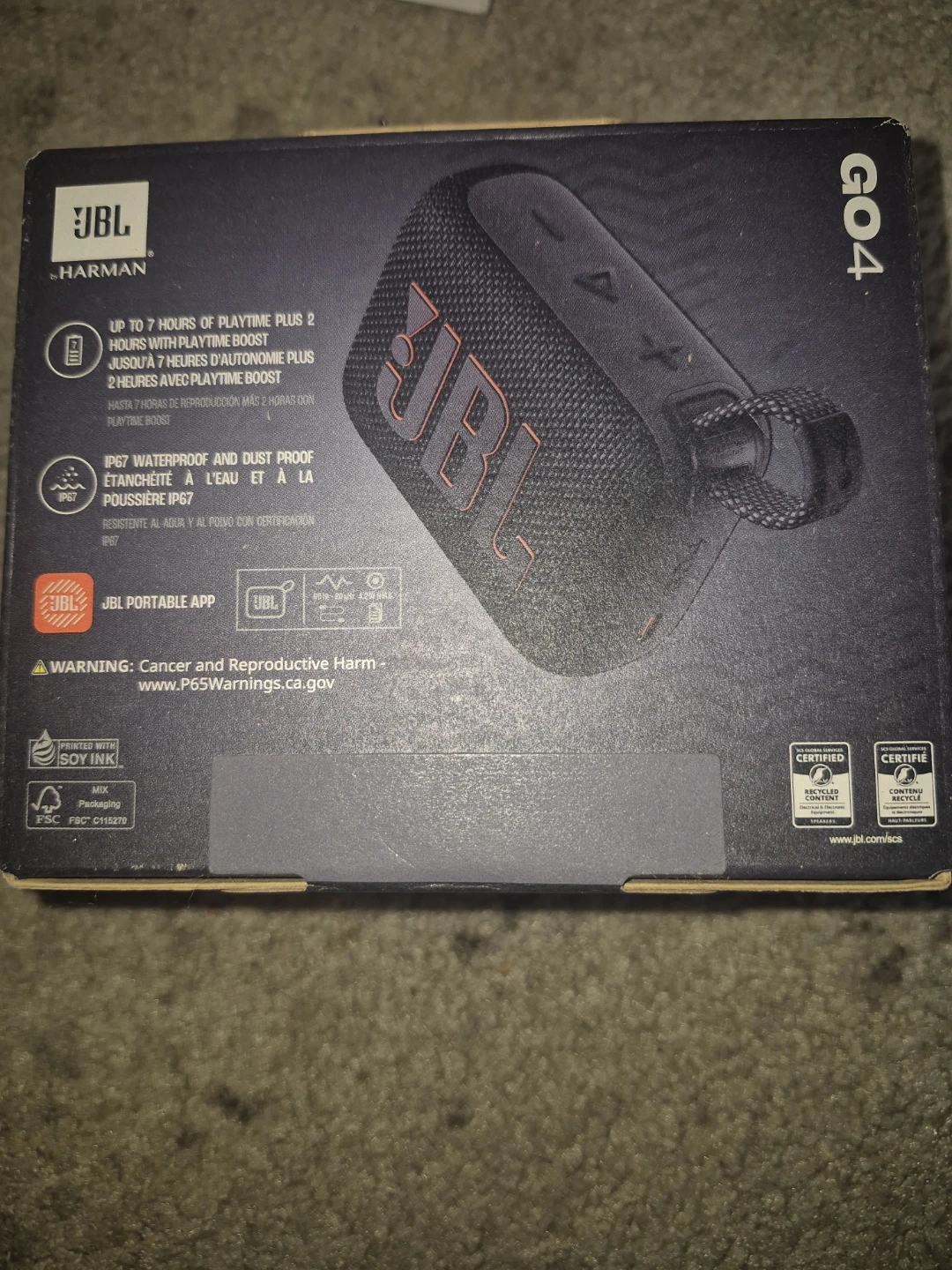 New JBL GO4 Portable Bluetooth Speaker- black - photo 2