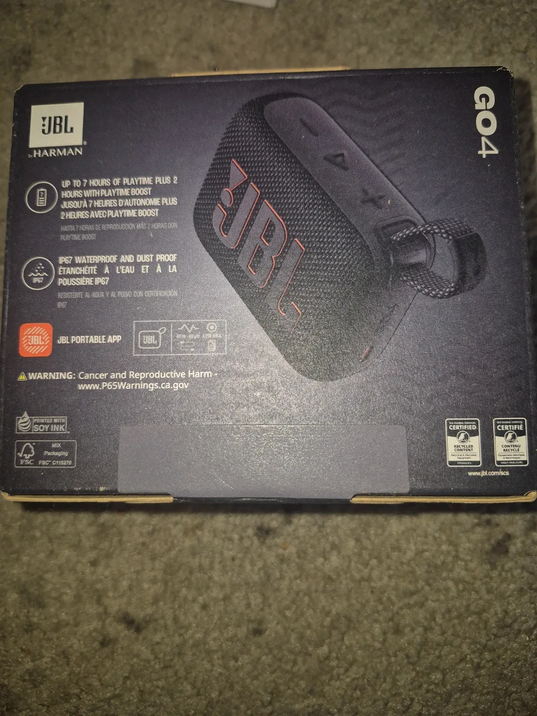 New JBL GO4 Portable Bluetooth Speaker- black image indicator(2)