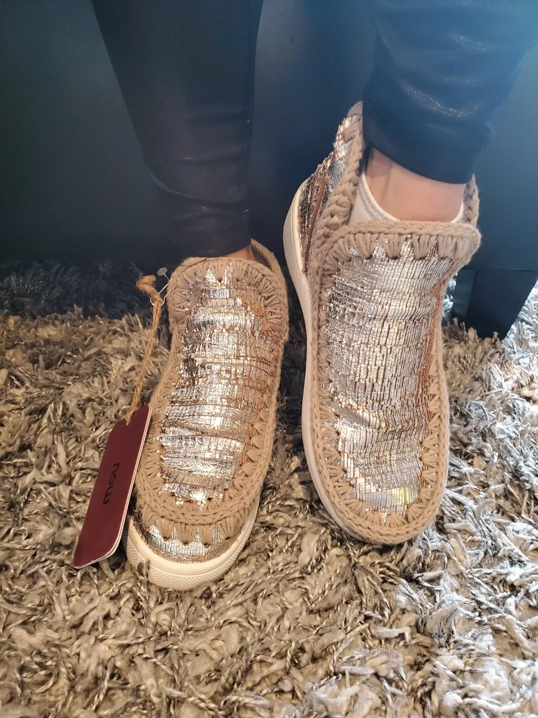 Mou Eskimo Metallic Ankle Boots, Size 6 image indicator(2)