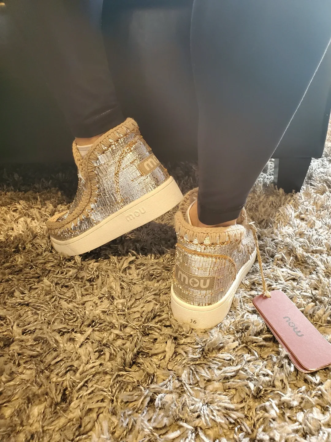 Mou Eskimo Metallic Ankle Boots, Size 6 image indicator(4)