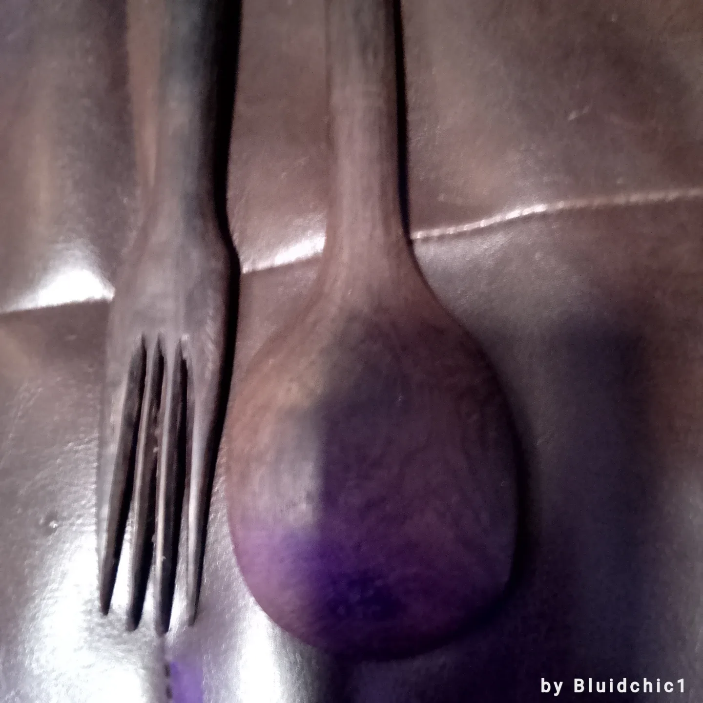 Hand Carved African Wooden Fork and Spoon Set🥕 image indicator(6)