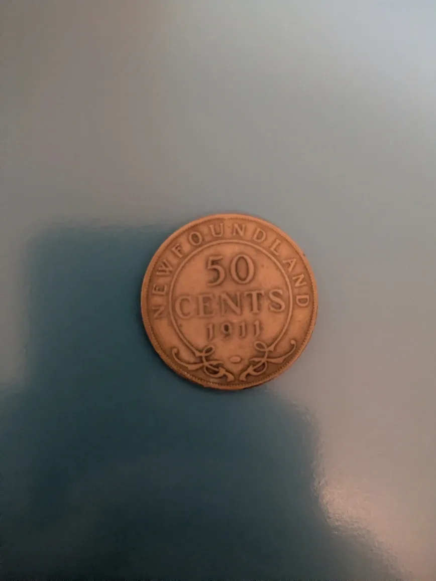 1911 Newfoundland 50 Cents Coin