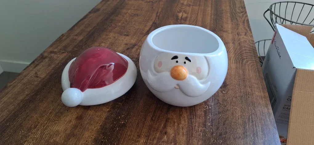 Santa Cookie Jar with Lid
