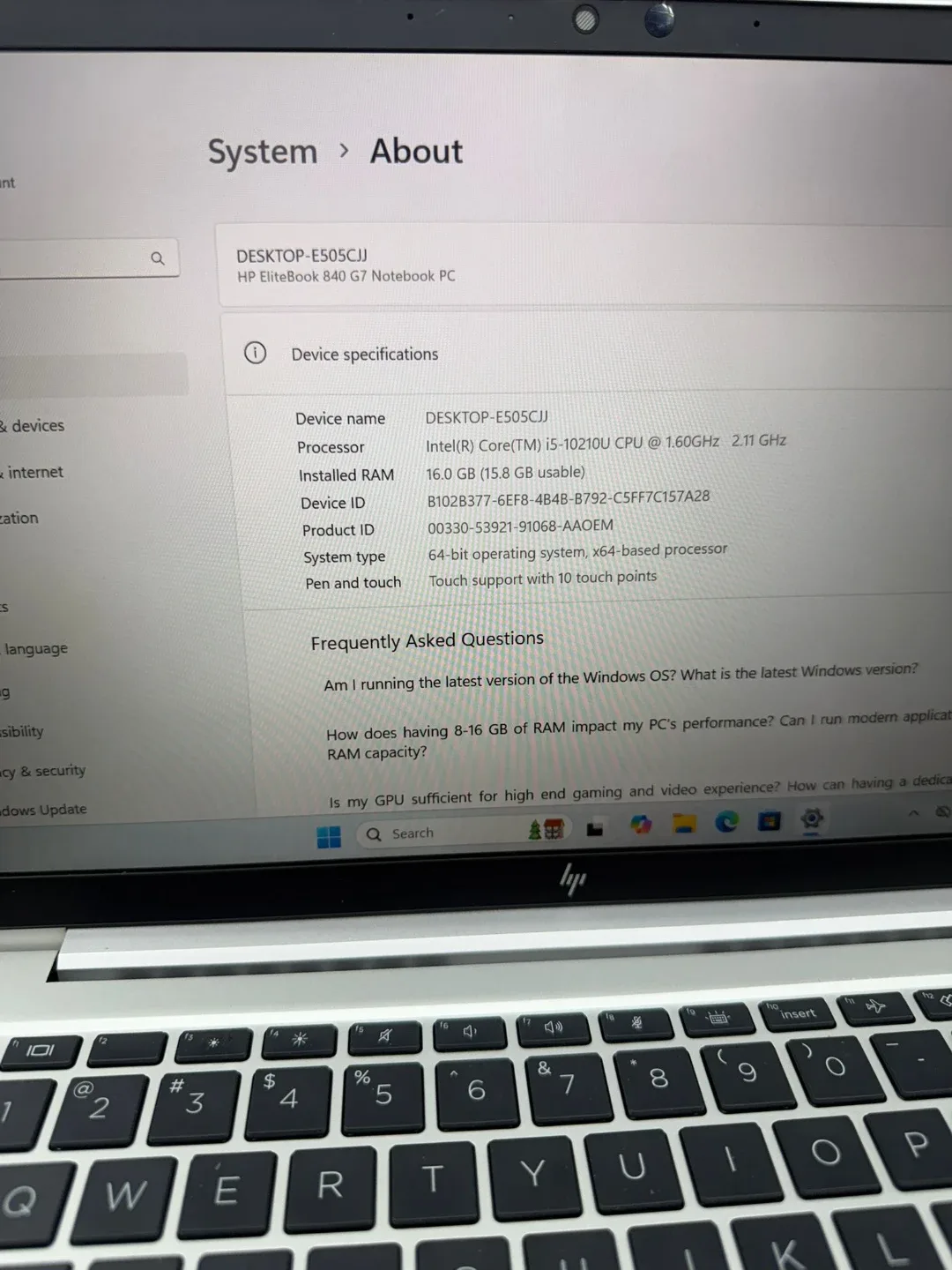 HP EliteBook 840 G7 Laptop image indicator(3)