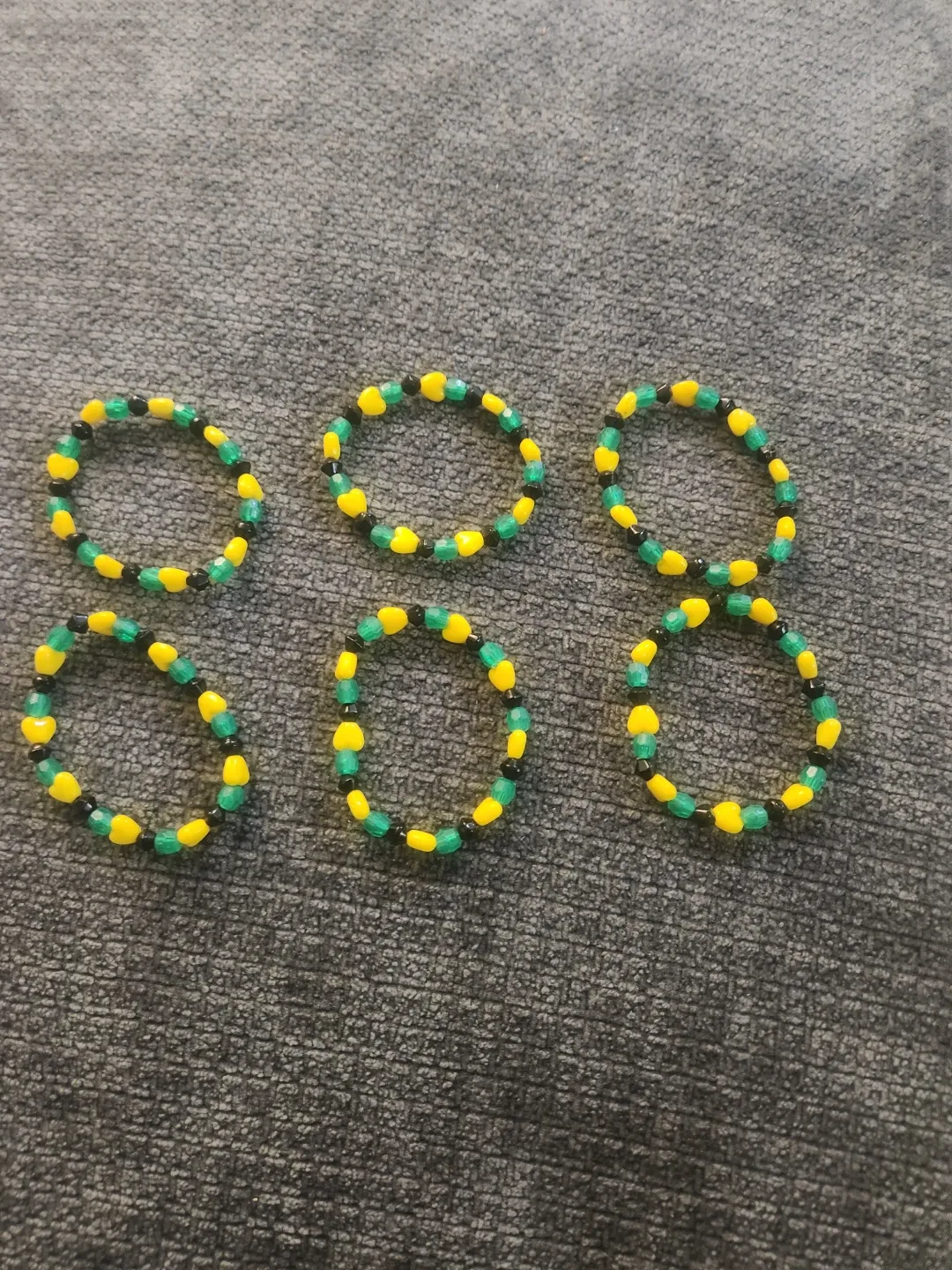 Handmade Beaded Bracelet - Rasta Colours
