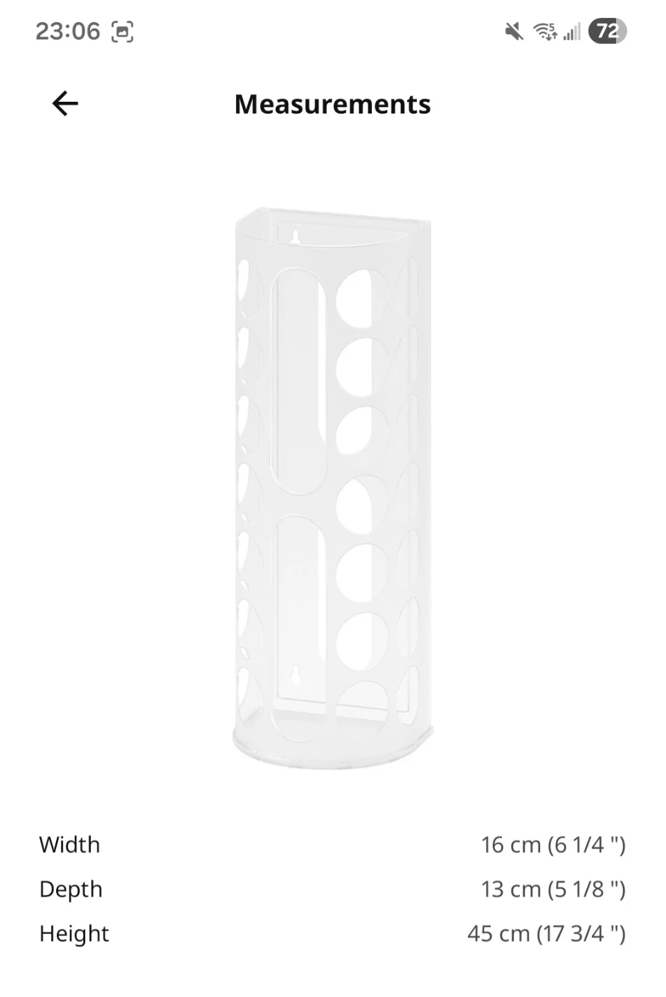 IKEA VARIERA White Plastic Bag Holder - photo 3