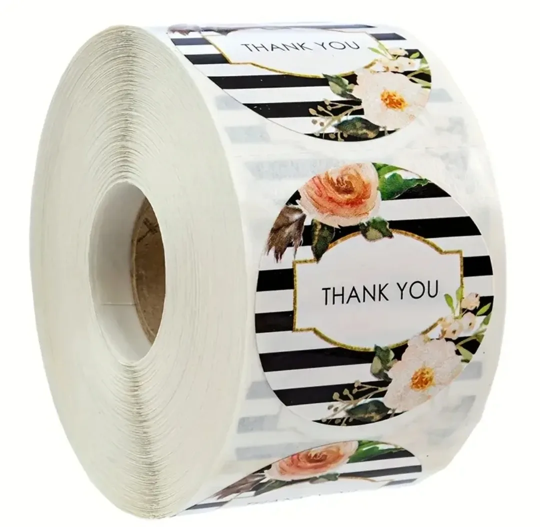 "Thank you" stickers rolls 500 pcs image indicator(6)