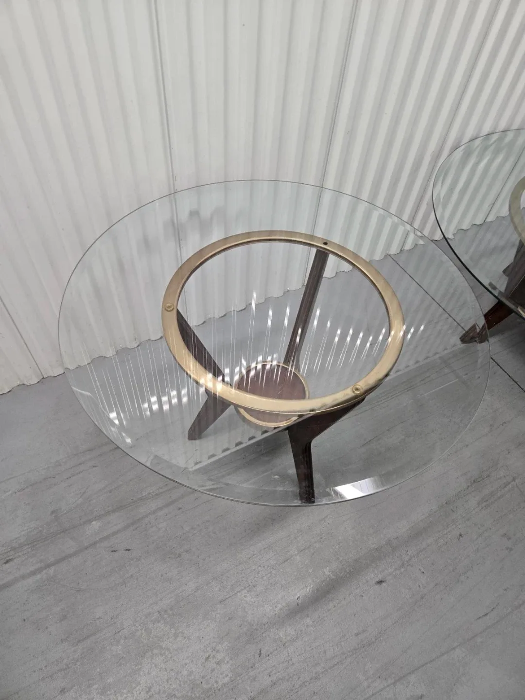 Mid-Century Modern Glass Top Side Tables - Set of 2 image indicator(6)