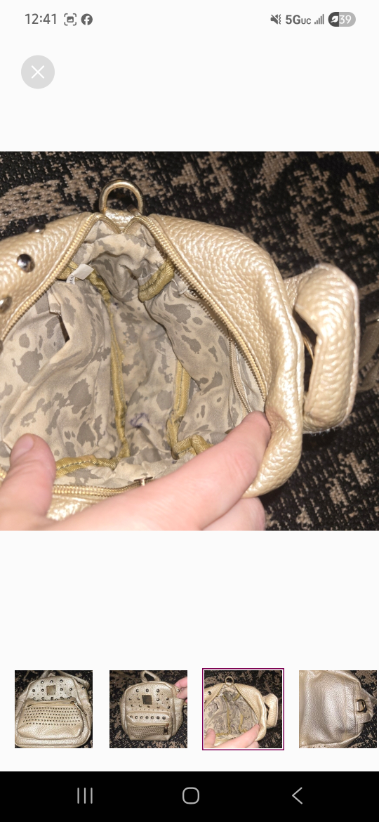 gold studded women small bag - photo 4