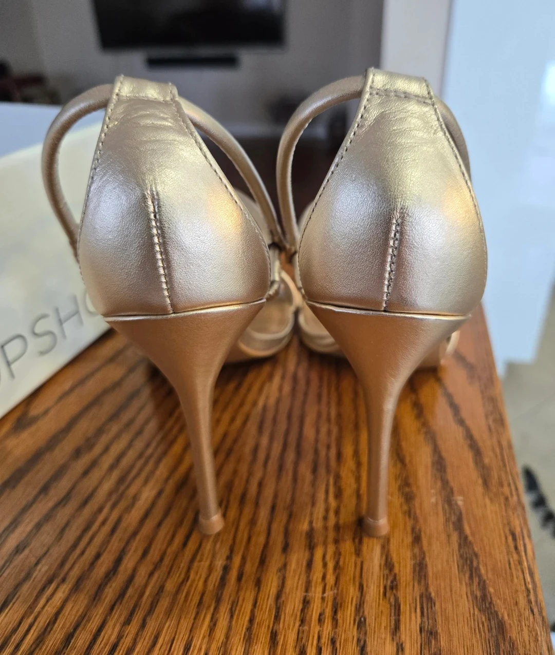 Topshop Gold Heels Size 7 - photo 2