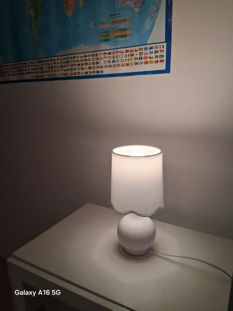 White Bedside Table Lamp image indicator(3)