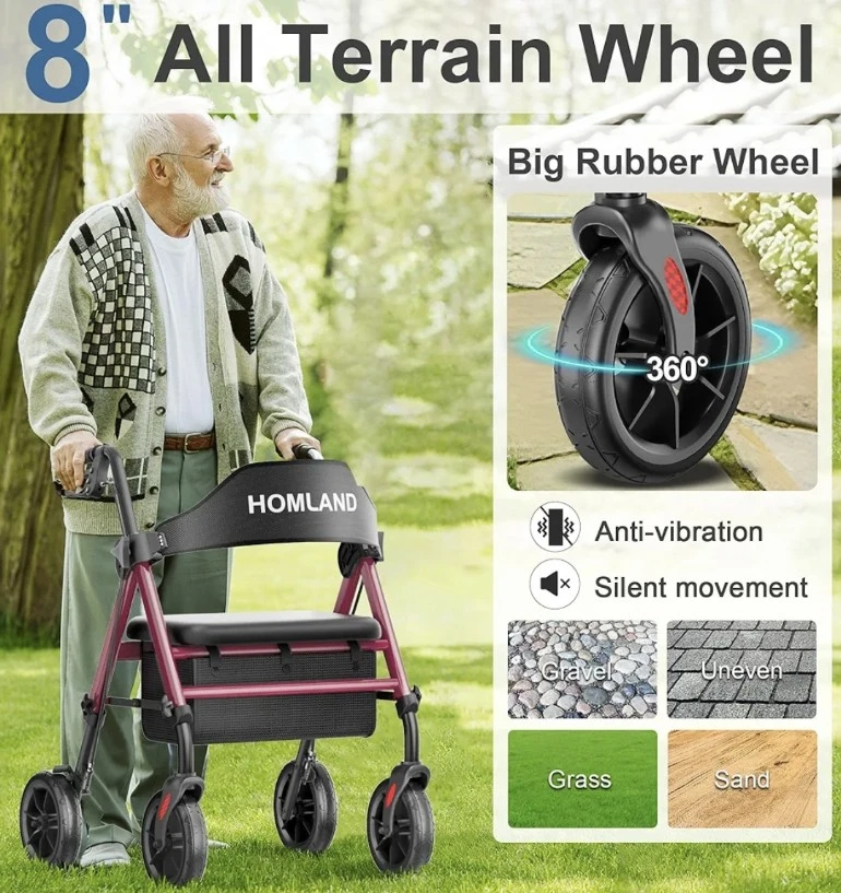 Homland Walker Rollator with Seat - photo 4