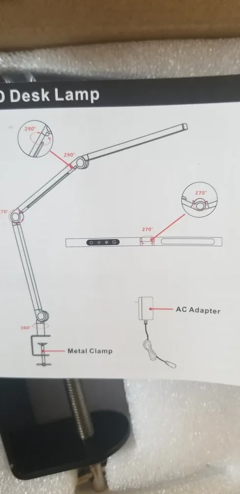 LED Desk Lamp with Metal Clamp - New in Box! image indicator(3)