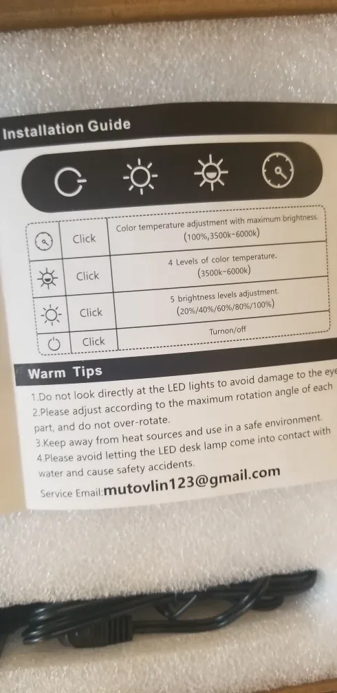 LED Desk Lamp with Metal Clamp - New in Box! image indicator(4)