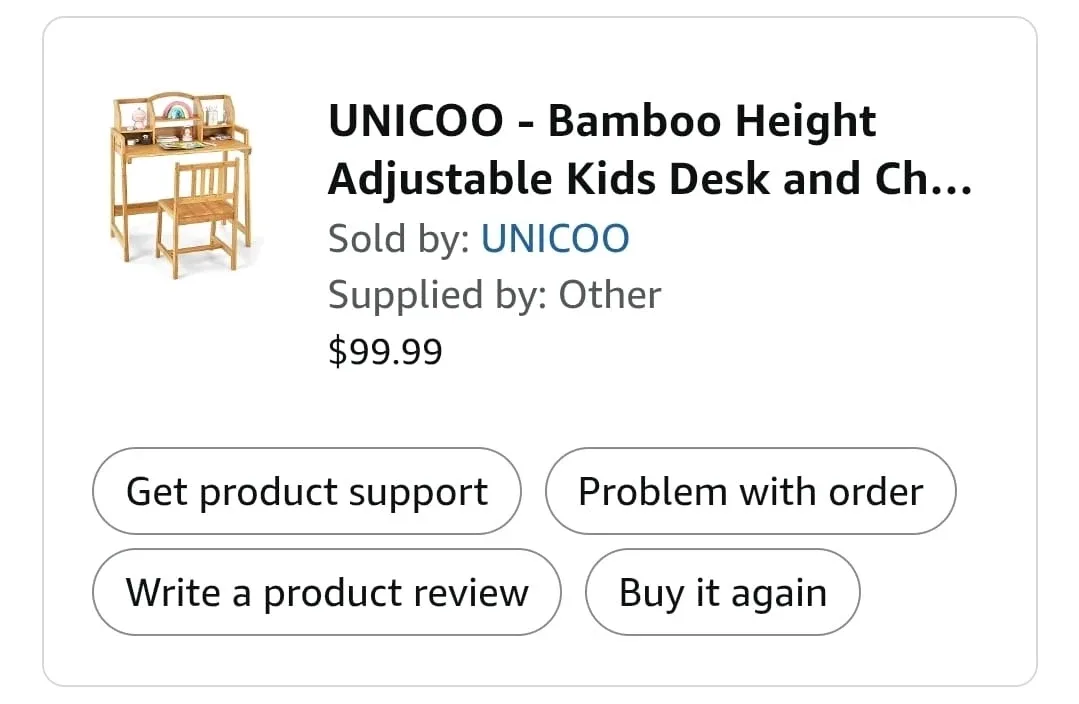 UNICOO Bamboo Height Adjustable Kids Desk and Chair image indicator(5)