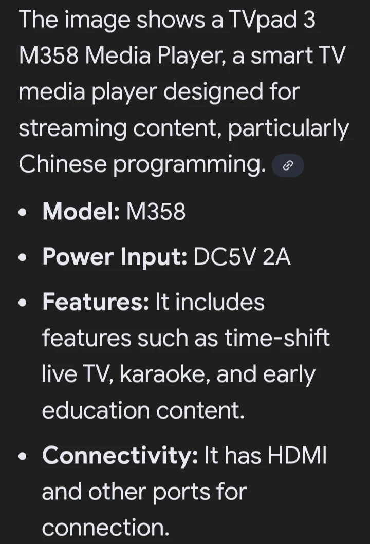 TVpad3 M385 Media player - photo 5