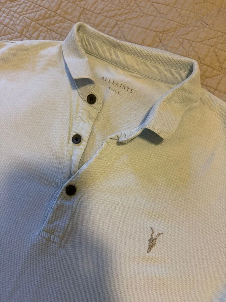 AllSaints Polo Shirt - XS - Light Blue image indicator(4)