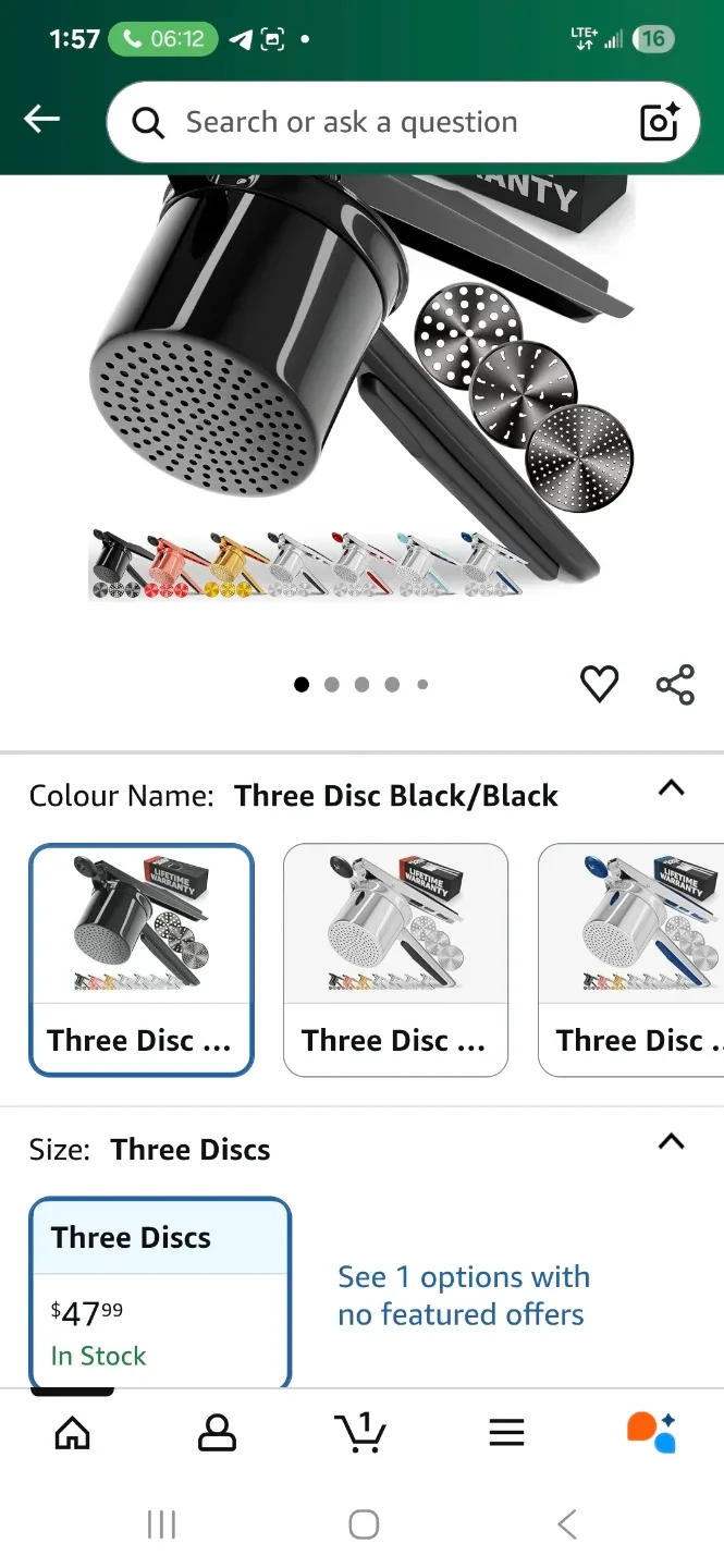 Premium Potato Ricer - Like New! image indicator(10)