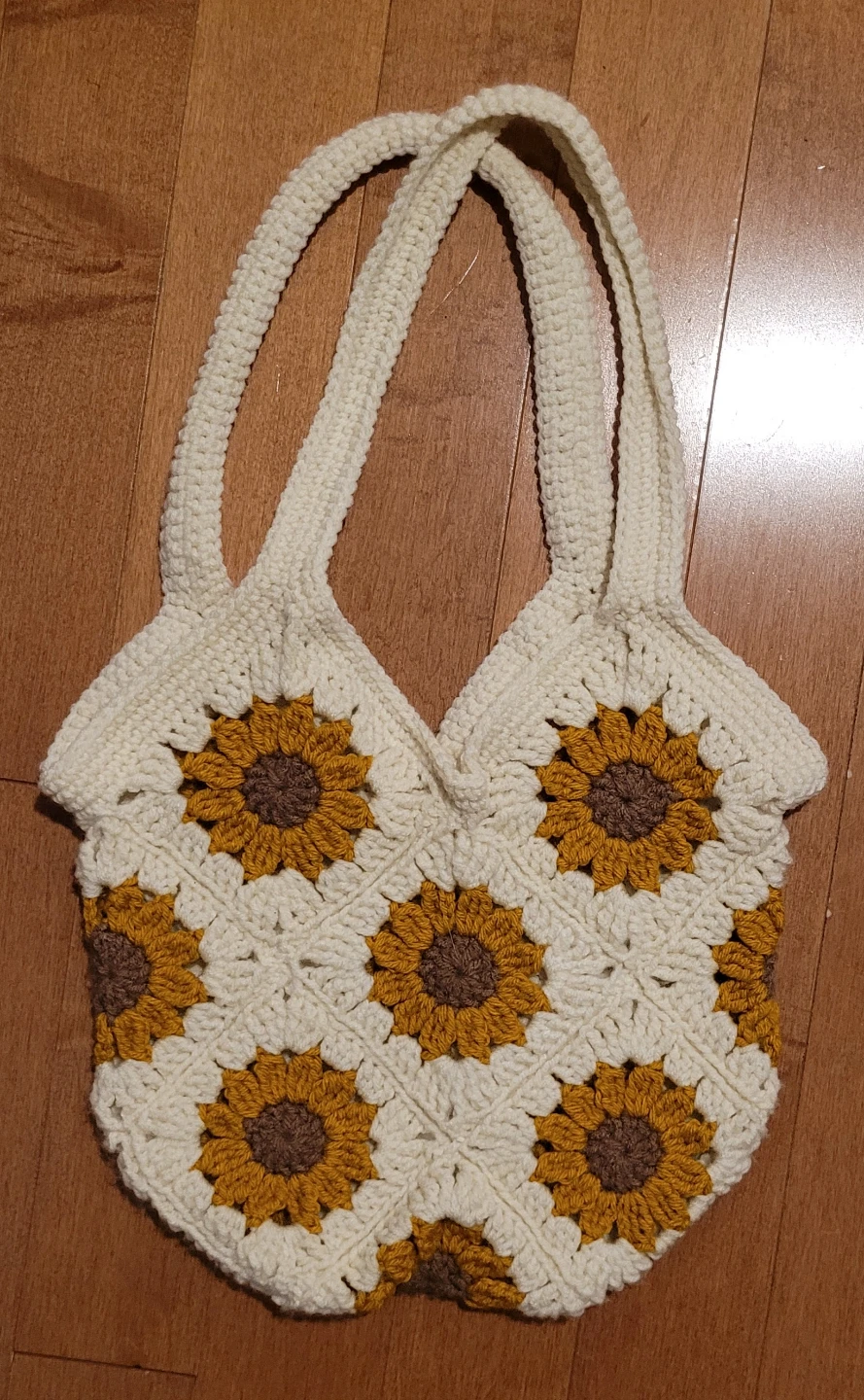 Crochet Sunflower Bag - Handmade