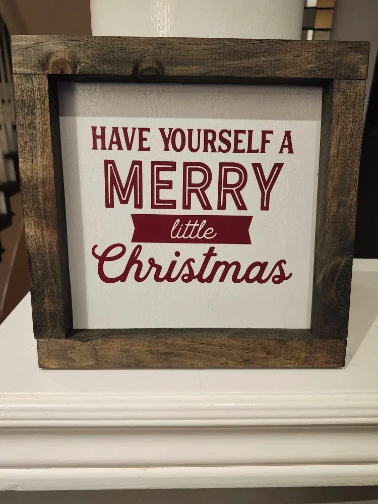 Handmade - Merry Little Christmas Wood Sign
