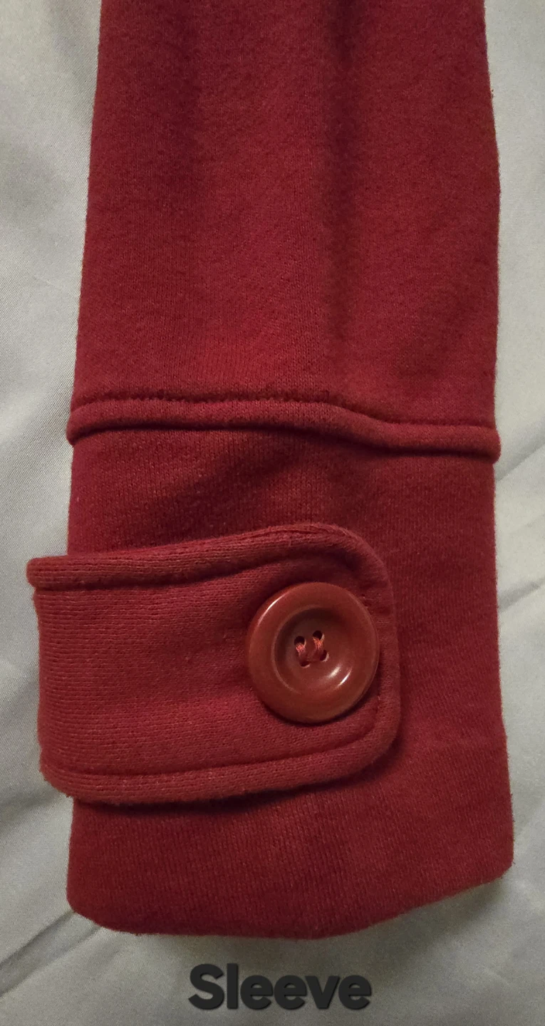 Forever 21 Red Hooded Pea Coat! - Size Women's Medium - photo 5