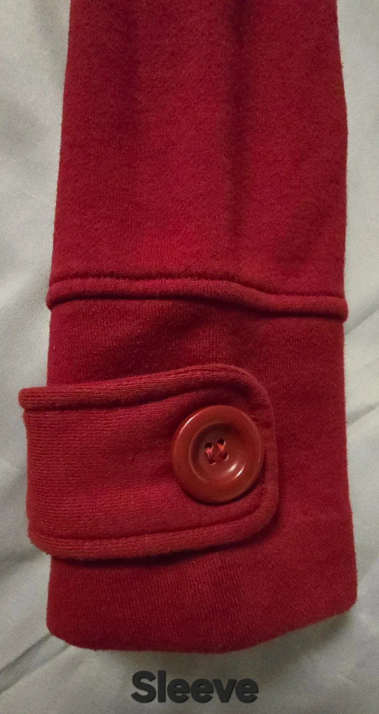 Forever 21 Red Hooded Pea Coat! - Size Women's Medium image indicator(5)