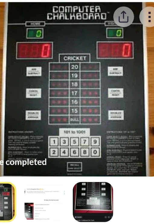 Computer Chalkboard for Darts scoreboard image indicator(2)