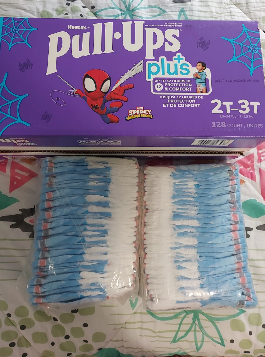 Huggies Pull-Ups Plus 2T-3T Spidey Training Pants. Count-57