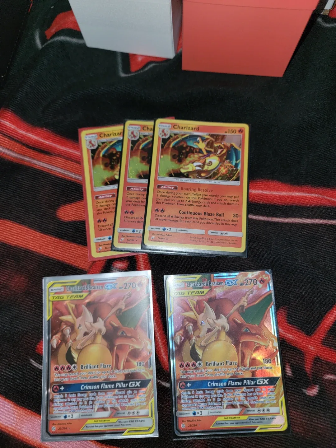 Fire pokemon. Charizard & Braixen Gx 22/236 tagteam.
