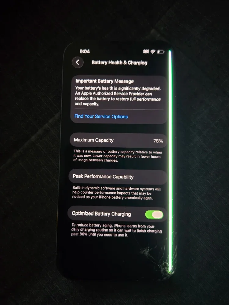 iPhone 13 Pro - Battery Health 78% image indicator(2)