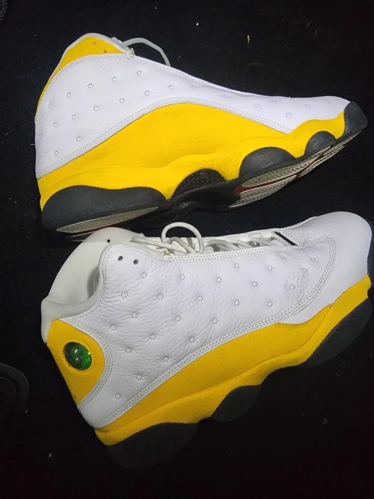 Jordan 13 Retro White/Yellow Size 12