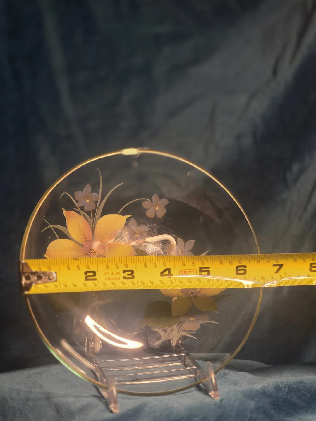 Floral Glass Plate - photo 3