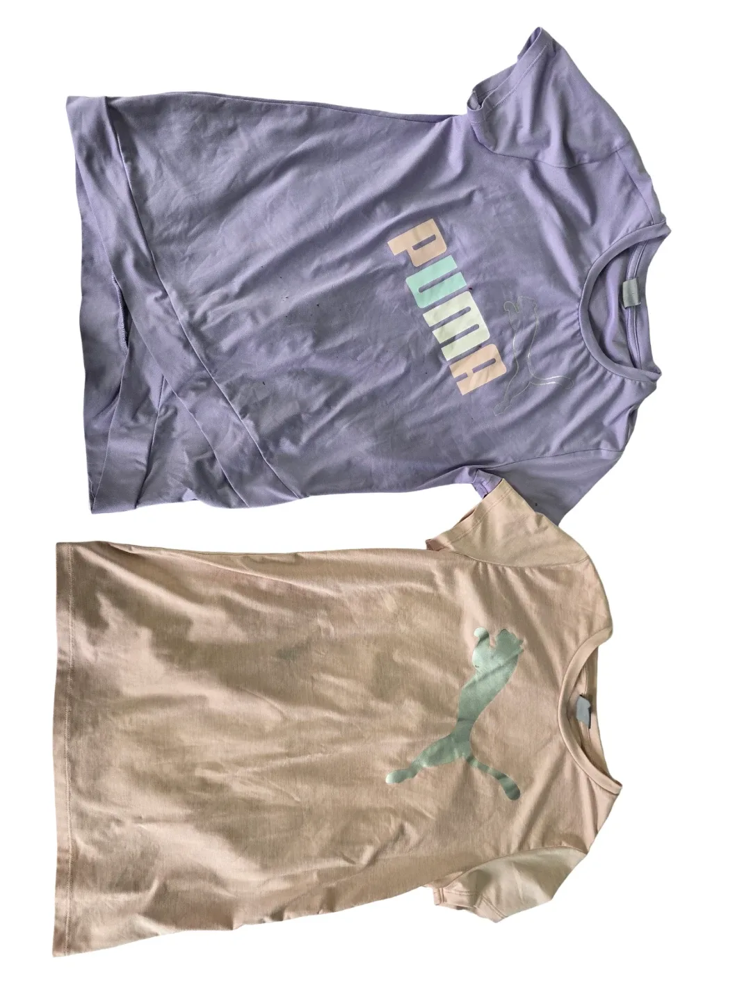 Puma T-Shirts - Lilac & Peach size xl 14-16