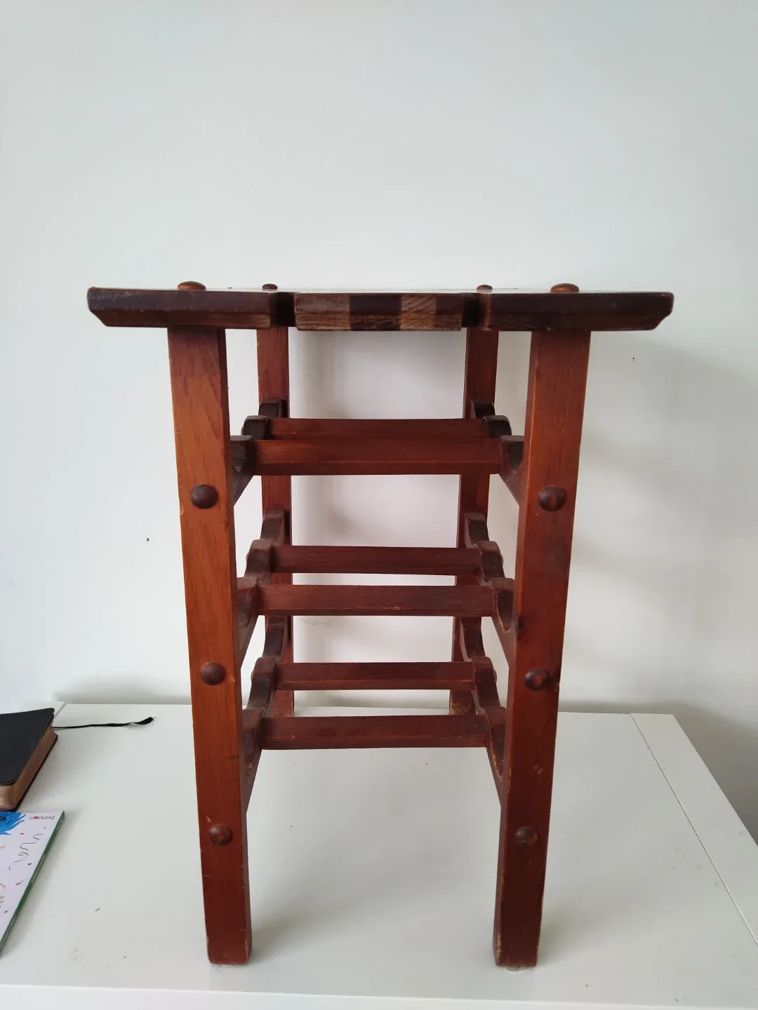 🥕Wooden Wine Rack Side Table - Holds 9 Bottles image indicator(3)