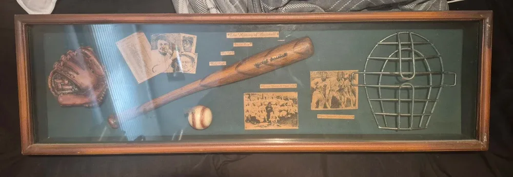 The History of Baseball Display Case