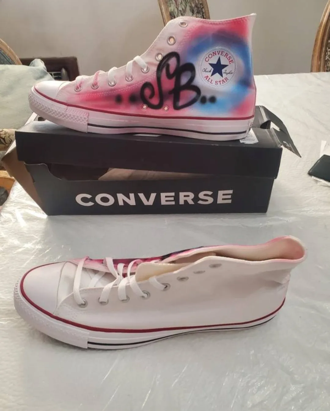New converse All star High Top graffiti size 13 thumbnail