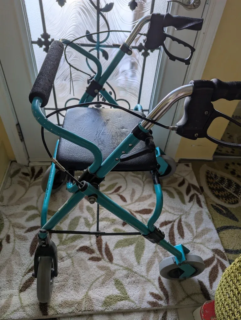 Teal Rollator Walker with Seat