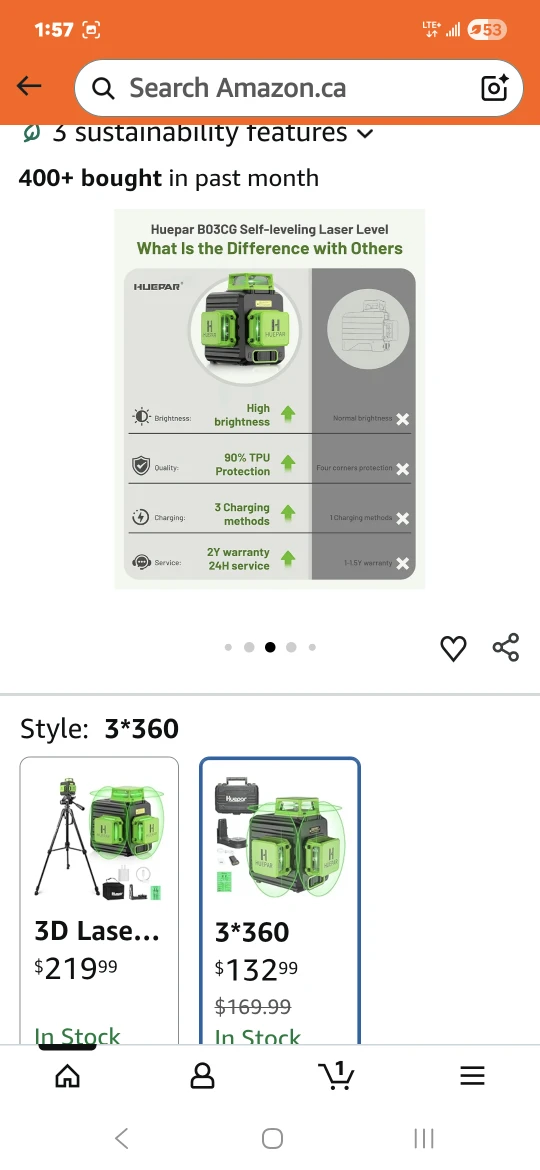 Huepar B03CG 3D Laser Level Kit - photo 5