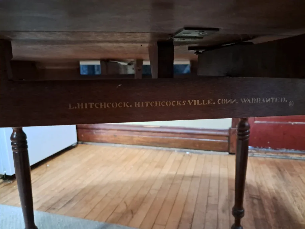 L. Hitchcock Drop Leaf Antique Table image indicator(3)