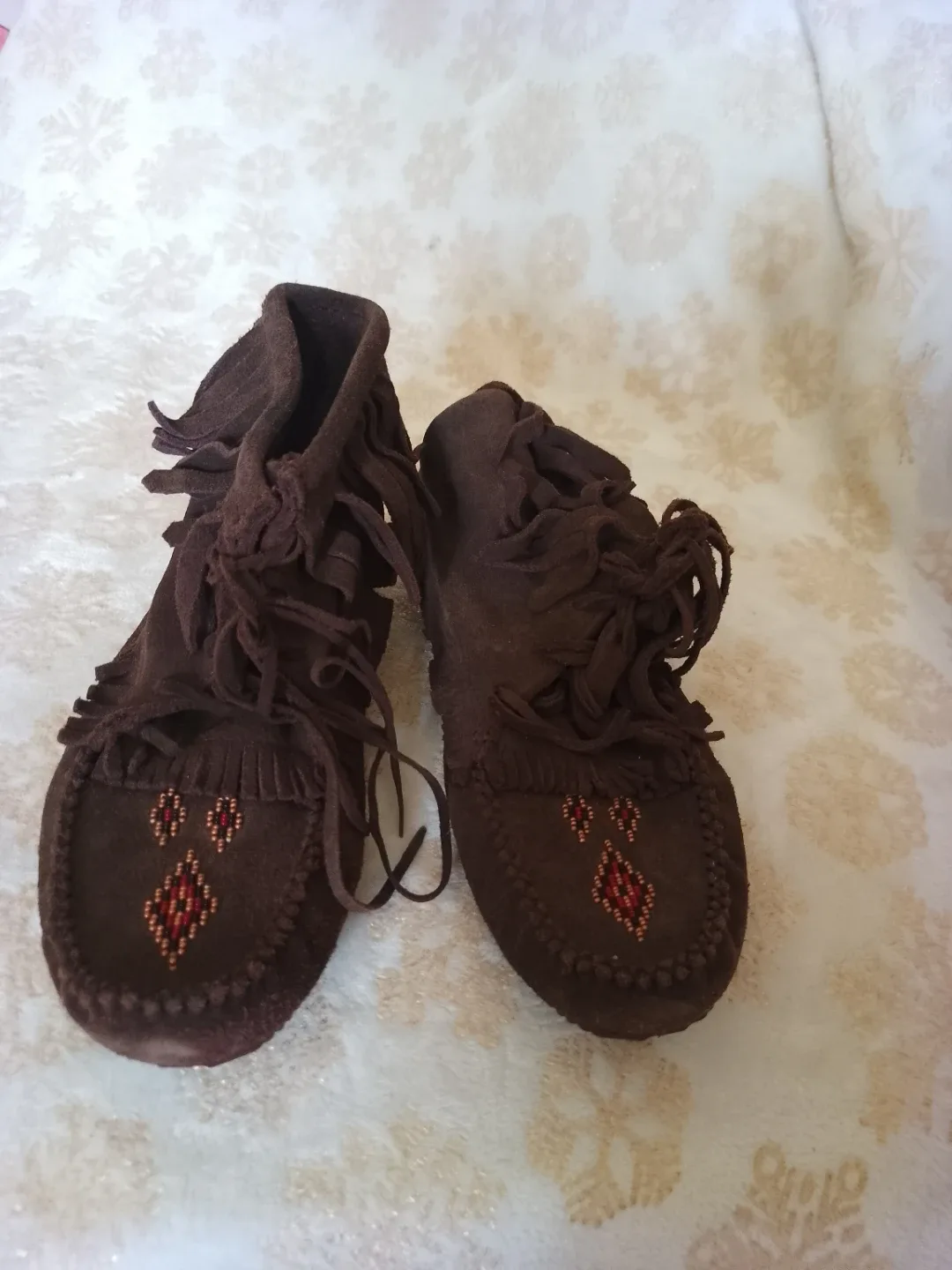 Brown Suede Moccasin Boots