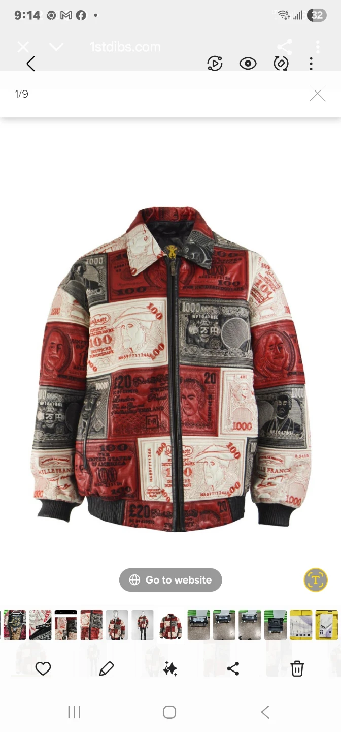 AL Wissam Leather Jacket Size 52