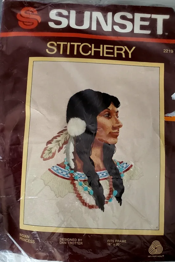 Sunset Stitchery Indian Princess Needlepoint Kit