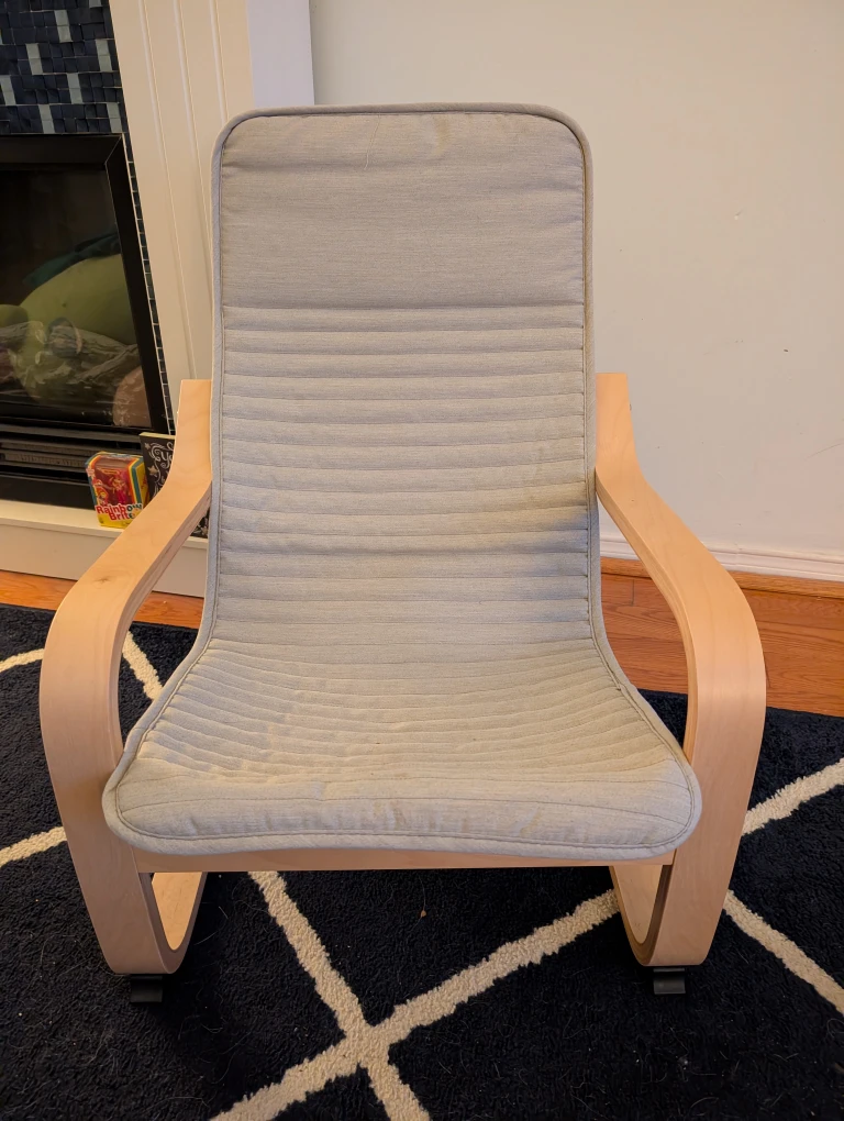 IKEA Poang Chair - Light Grey kids size ages 3-6