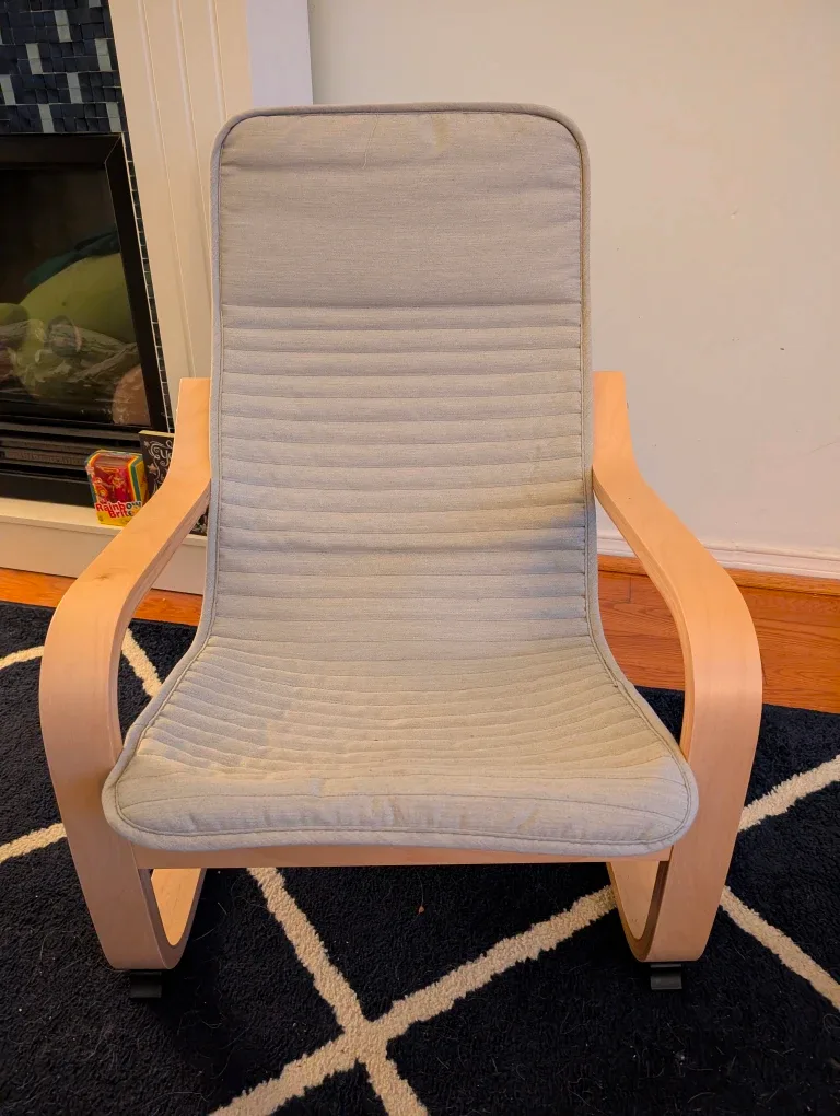 IKEA Poang Chair - Light Grey kids size ages 3-6